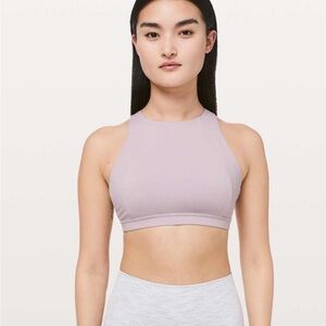Lululemon Free To Be Serene Bra *High Neck Heathered Powdered Mauve W2BIBS Sz‎ 6